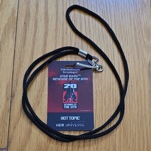 Hot Topic Black Star Wars Lanyard